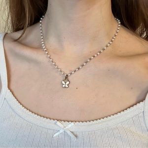 Pearl Butterfly Necklace